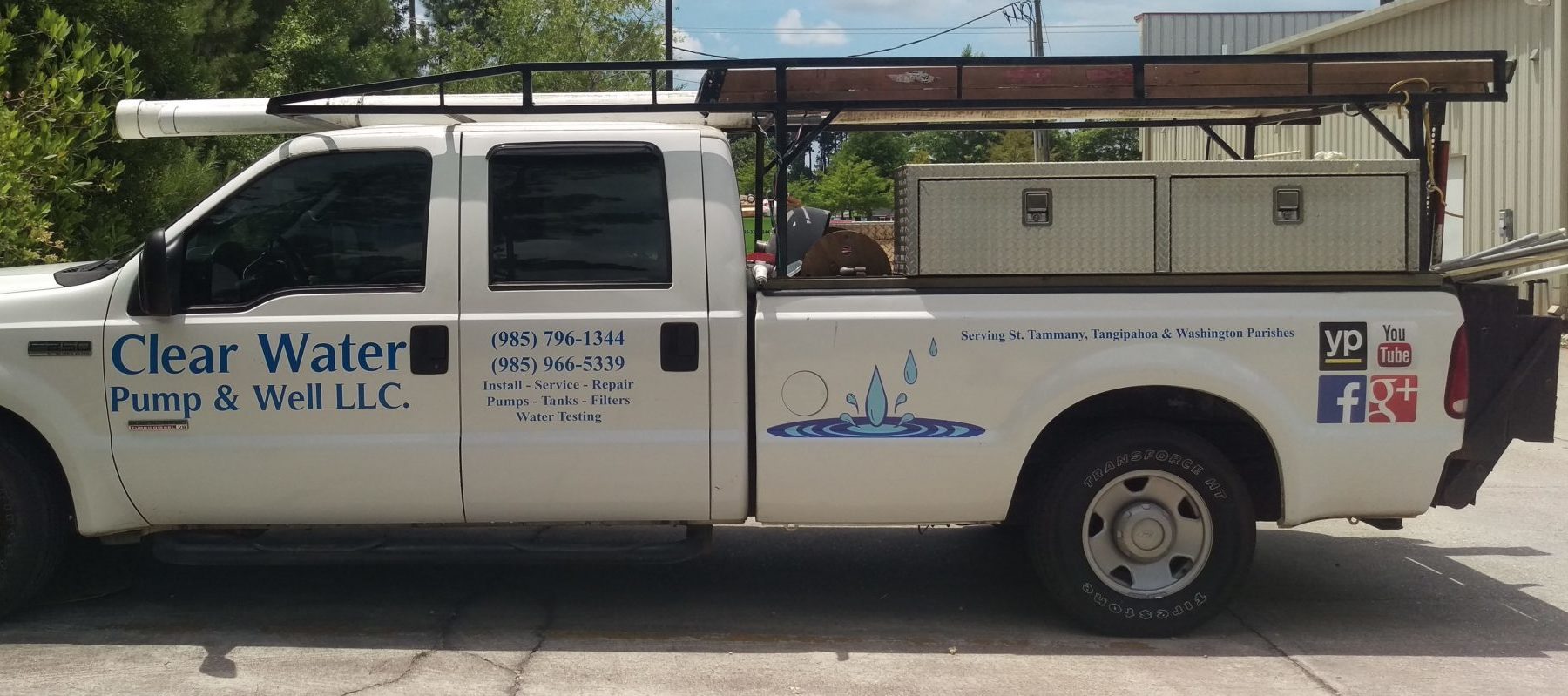 Clear Water Pump & Well LLC. – water well repair, pump, tank, filter, stains, color, submersible, above ground, hand pump, water softener, iron, low ph, manganese, tannin, carbon, salt, sand, gravel